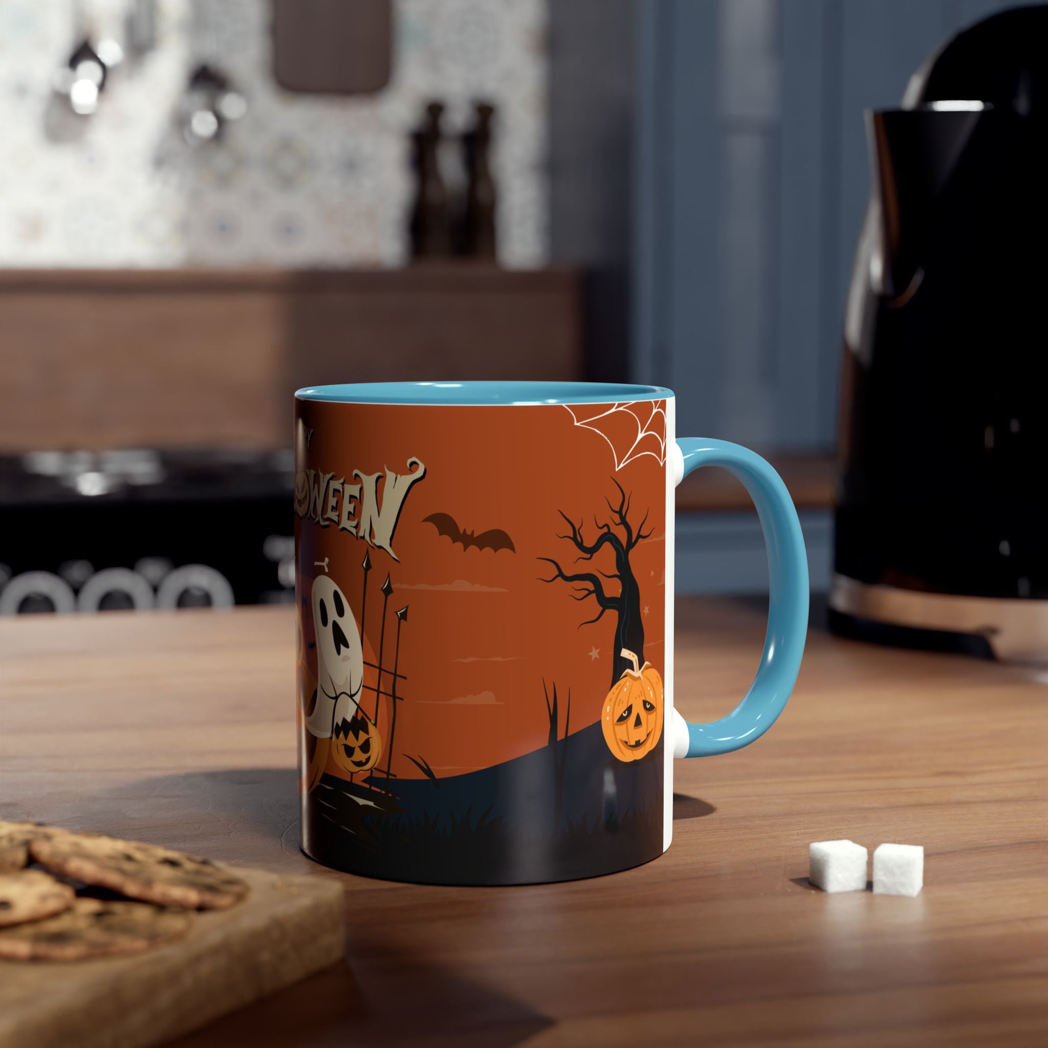 Happy Halloween with Pumpkin | Two-Tone Coffee Mugs